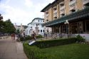 Historic bath house buildings in Hot Springs, Arkansas.
