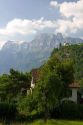 Mountain and farm scene near Walenstadt, Switzerland.