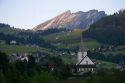Amden, Switzerland at dusk.