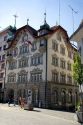 City Hall andStreet scene in Einsiedeln, Switzerland.