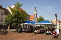Street scene in Friesing, Germany.
