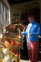 A woman shops at a farmers market in Canyon County, Idaho. MR