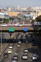 Busy traffic and overpass in Sao Paulo, Brazil.