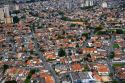 Aerial view of housing in Sao Paulo, Brazil.