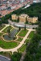 Aerial view of the formal garden at the Museu Paulista in Sao Paulo, Brazil.