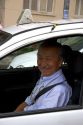 A taxi driver in Sao Paulo, Brazil.