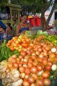 Street vendor selling produce in Manaus, Brazil.