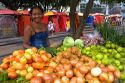 Street vendor selling produce in Manaus, Brazil.