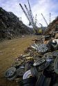 Scrap iron recycling.