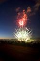 People watching a Fourth of July fireworks display in Boise, Idaho.