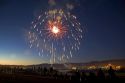 People watch a Fourth of July fireworks display in Boise, Idaho.