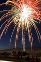 People watch a Fourth of July fireworks display in Boise, Idaho.