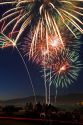 People watch a Fourth of July fireworks display in Boise, Idaho.