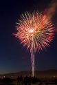 People watch a Fourth of July fireworks display in Boise, Idaho.