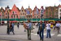 The Big Market Square in the city of Bruge in the province of West Flanders, Belgium.