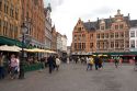 The Big Market Square at Bruges in the province of West Flanders, Belgium.