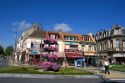 A street scene in the city of Calais in the department of Pas-de-Calais, France.