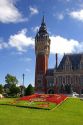 The Hotel de Ville at Calais in the department of Pas-de-Calais, France.