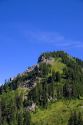 Mountain peak at Chinook Pass at entrance of Mt. Rainier National Park.