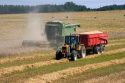 Wheat harvest near Vervins in the region of Picardie, France.