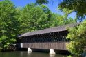 The Stone Mountain Covered Bridge in Stone Mountain Park, Georgia.
