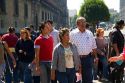 People exit the Metro underground in Mexico City, Mexico.