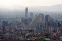 Smog, air pollution in Mexico City, Mexico.