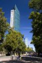A view of the Torre Mayor building from Chapultepec Park in Mexico City, Mexico.