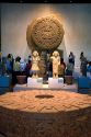 The Aztec Stone of the Sun on display at the National Museum of Anthropology in Mexico City, Mexico.