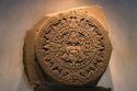 The Aztec Stone of the Sun on display at the National Museum of Anthropology in Mexico City, Mexico.