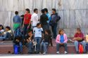 Young Mexicans hanging out at Insurgentes Plaza in Mexico City, Mexico.