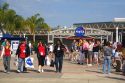 Visitors at the Kennedy Space Center Visitor Complex in Cape Canaveral, Florida.