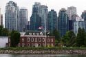 HMCS Discovery naval station/museum located on Deadman's Island in Coal Harbour at Vancouver, British Columbia, Canada.