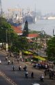 Activity on the Saigon River in Ho Chi Minh City, Vietnam.
