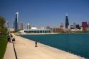 Shedd Aquarium located on the shore of Lake Michigan  in Chicago, Illinois, USA.