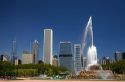 Buckingham Fountain located in Grant Park, Chicago, Illinois, USA.