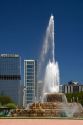 Buckingham Fountain located in Grant Park, Chicago, Illinois, USA.
