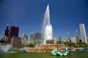 Buckingham Fountain located in Grant Park, Chicago, Illinois, USA.