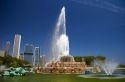 Buckingham Fountain located in Grant Park, Chicago, Illinois, USA.