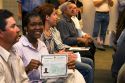 New United States citizens and family members attend a citizenship ceremony in Idaho, USA.