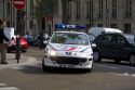 French National Police car in Paris, France.