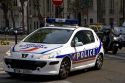 French National Police car in Paris, France.