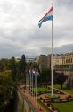 The Place de la Constitution in central Luxembourg City, Luxembourg.