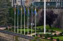 The Place de la Constitution in central Luxembourg City, Luxembourg.