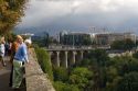 The Passerelle viaduct in Luxembourg City, Luxembourg.