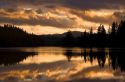 Sunset on Hammersley Inlet near Shelton, Washington, USA.