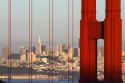 The Golden Gate Bridge and the city of San Francisco, California, USA.