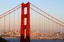 The Golden Gate Bridge and the city of San Francisco, California, USA.