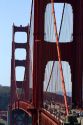 View of the Golden Gate Bridge from the north side in the San Francisco Bay area, California, USA.