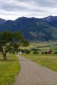 Mill Creek Ranch and mountains east of Ennis, Montana, USA.